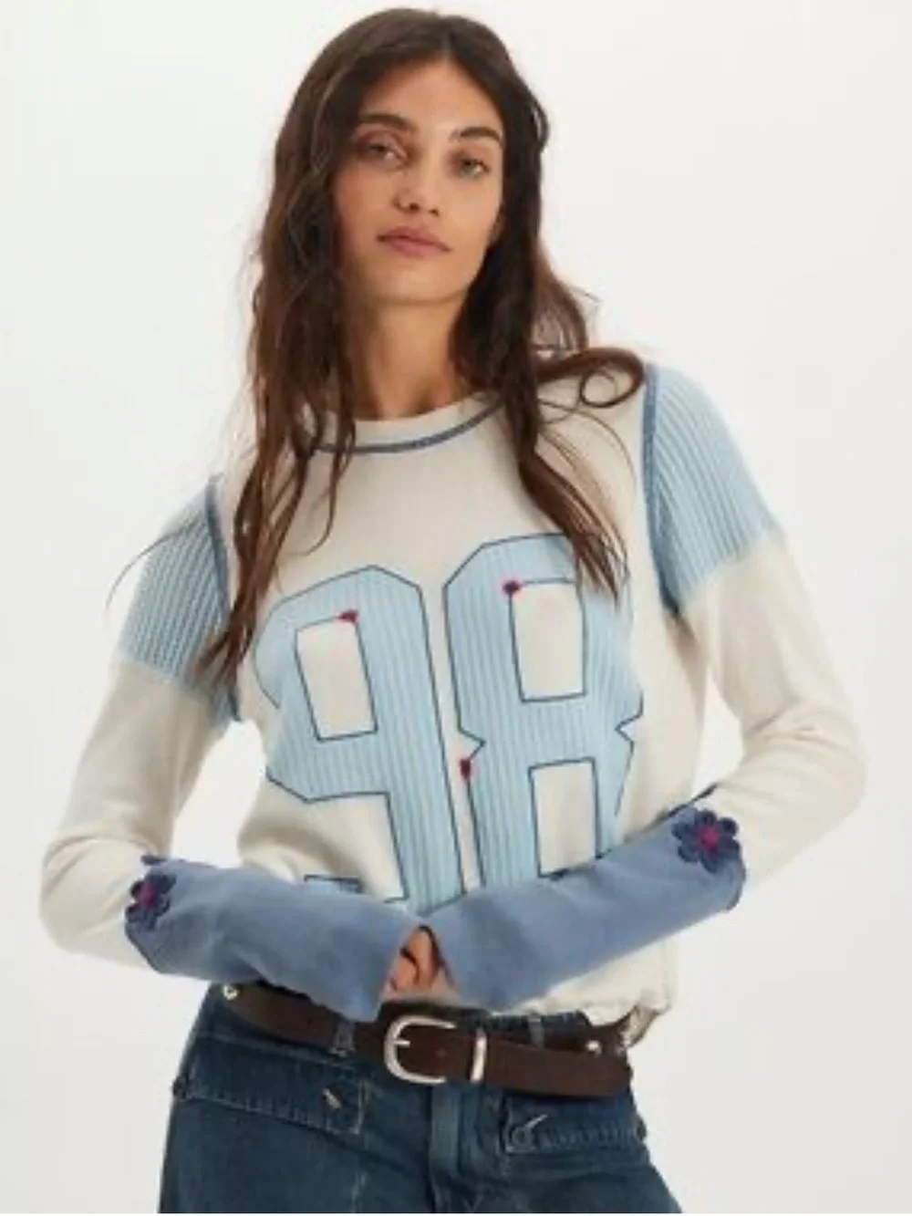 NWT We The Free / Free People top with 98 Applique - Picture 5 of 5
